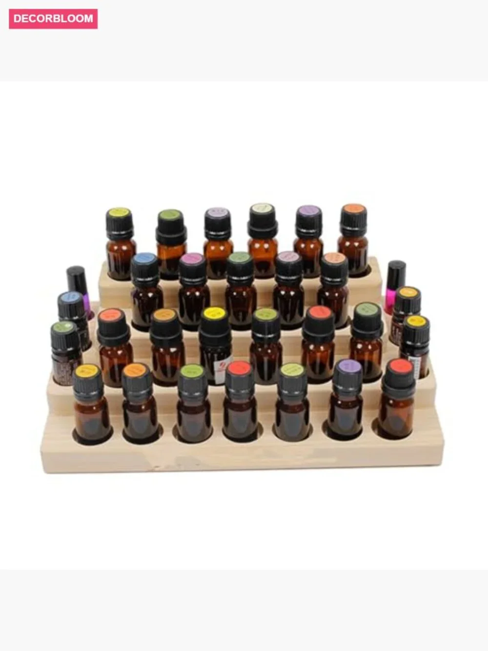 Wooden 30-Slot Essential Oil Display Storage Box